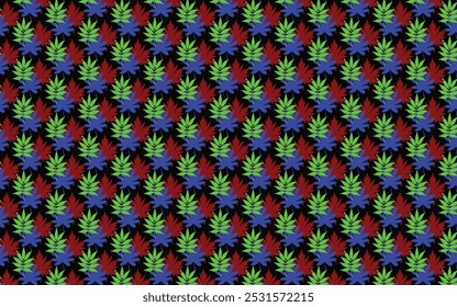 Simple minimalistic seamless pattern with leaves. Textile, fabric patterns. Vector illustration.