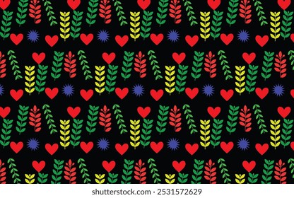 Simple minimalistic seamless pattern with leaves. Textile, fabric patterns. Vector illustration.