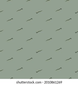 Simple minimalistic style seamless pattern with little worms shapes print. Pale blue-grey background. Stock illustration. Vector design for textile, fabric, giftwrap, wallpapers.