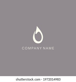 Simple, Minimalistic, Stylized Flower Bud Or Blob Symbol Or Logo, Consisting Of One Element. Made In A Thick Line. Vector Illustration