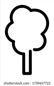 Einfaches minimalistisches Baumsymbol aus einer Zeile.