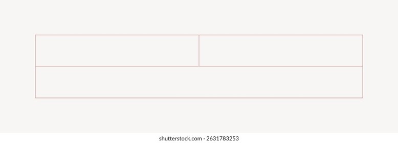 Diseño sencillo y minimalista de dos columnas con un diseño limpio. Ideal para organizar el contenido, este diseño presenta un borde sutil y un amplio espacio para texto y Imágenes. Vector de elementos gráficos.