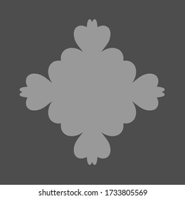 Simple and minimalistic vector figure. Dark and light grey color.