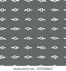 
Simple minimalistic vector seamless pattern of hand drawn brush white elements on dark grey background.