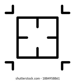 Simple minimize icon of user interface related vector line style with editable stroke. Can be used as icon for user interface application, website, blog, and also infographic element.