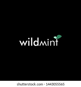 simple mint typography vector logo