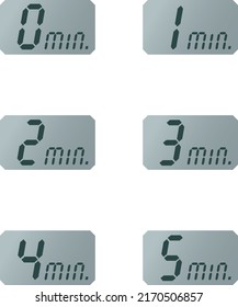 Simple minute digital timer clock icon 