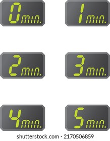 Simple minute digital timer clock  display vector icon 