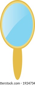 Simple mirror icon clip art vector illustration
