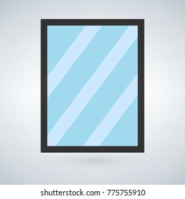 Simple mirror illustration with black frame
