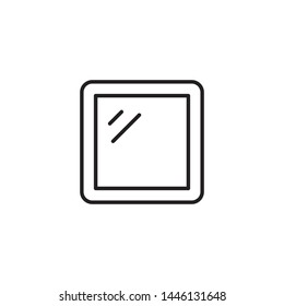 Simple mirror line icon. Stroke pictogram. Vector illustration isolated on a white background. Premium quality symbols. Vector sign for mobile app and web sites.