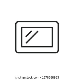 Simple mirror line icon. Stroke pictogram. Vector illustration isolated on a white background. Premium quality symbol. Vector sign for mobile app and web sites.