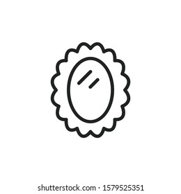 Simple mirror line icon. Stroke pictogram. Vector illustration isolated on a white background. Premium quality symbol. Vector sign for mobile app and web sites.