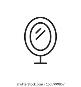 Simple mirror line icon. Stroke pictogram. Vector illustration isolated on a white background. Premium quality symbol. Vector sign for mobile app and web sites.