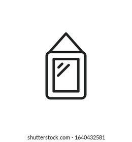 Simple mirror line icon. Stroke pictogram. Vector illustration isolated on a white background. Premium quality symbol. Vector sign for mobile app and web sites.