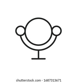 Icono de línea de espejo simple. Pictograma de trazo. Ilustración vectorial aislada en un fondo blanco. Símbolo de calidad superior. Signo de vector para aplicaciones móviles y sitios web.