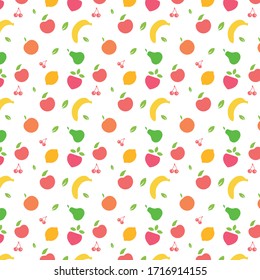 Simple Mix Fruit Pattern Vector Design