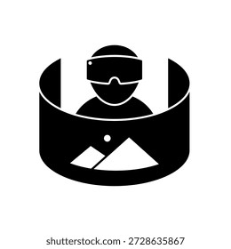 Icono de realidad mixta simple para redes sociales, App y Diseño web. Ilustración vectorial, Eps 10.
