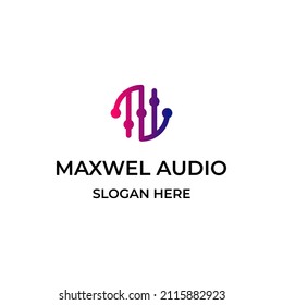 Simple Mixer Audio Spectrum Logo Design