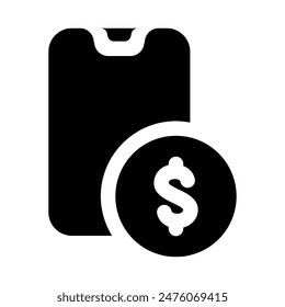 Simple Mobile Banking icon. The icon can be used for websites, print templates, presentation templates, illustrations, etc