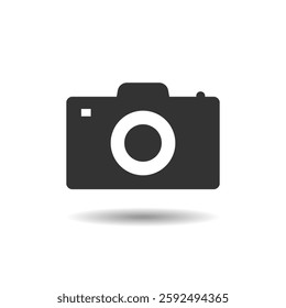 Simple mobile phone camera icon on a white background. Camera symbol. EPS10.