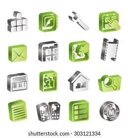 Simple Mobile Phone and Computer icon - Vector Icon Set