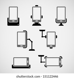 Simple Mobile Phone Holder Illustrations