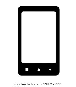 Simple mobile phone icon black