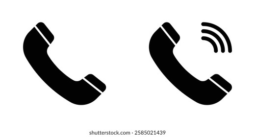 Simple mobile phone icon. Flat vector phone icon. Telephone call icon vector Illustration. Minimal flat phone icon for mobile UI, website, and applications.