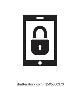 Simple mobile security lock icon