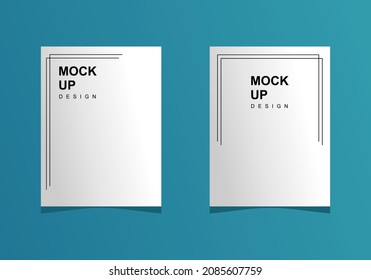
simple mock up with minimal ornaments. vector