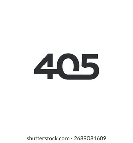 Simple and modern 405 logo design,405 logo symbol letter vector,405 modern logo design concept,405 Arrow, 405 logos with a geometric and simple style, four hundred and five number logo