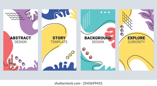 Simple modern abstract background design, inspired by matisse style