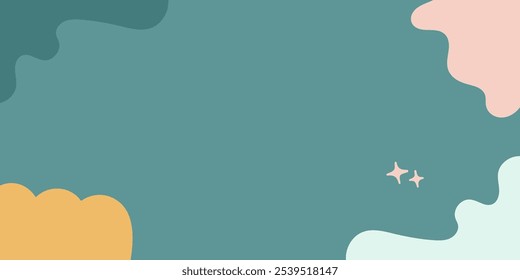 Simple modern abstract banner background colorfun