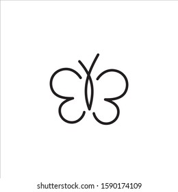 Simple modern abstract butterfly design logo