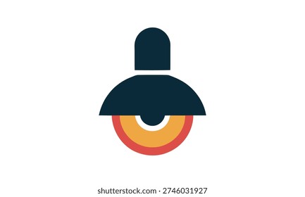 Simple modern abstract colorful circular graphic design element