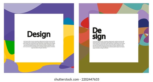 Simple modern abstract cover set. Cool colorful abstract shapes composition. Suitable for companies and businesses in any sector. Memorable, attractive, modern, simple, clean, profesional. Vector EPS
