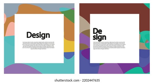 Simple modern abstract cover set. Cool colorful abstract shapes composition. Suitable for companies and businesses in any sector. Memorable, attractive, modern, simple, clean, profesional. Vector EPS