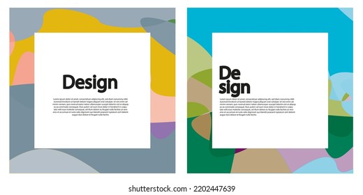Simple modern abstract cover set. Cool colorful abstract shapes composition. Suitable for companies and businesses in any sector. Memorable, attractive, modern, simple, clean, profesional. Vector EPS