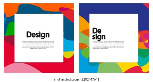Simple modern abstract cover set. Cool colorful abstract shapes composition. Suitable for companies and businesses in any sector. Memorable, attractive, modern, simple, clean, profesional. Vector EPS