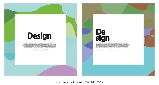 Simple modern abstract cover set. Cool colorful abstract shapes composition. Suitable for companies and businesses in any sector. Memorable, attractive, modern, simple, clean, profesional. Vector EPS