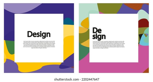 Simple modern abstract cover set. Cool colorful abstract shapes composition. Suitable for companies and businesses in any sector. Memorable, attractive, modern, simple, clean, profesional. Vector EPS