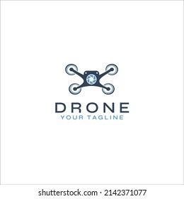Modelo simple de logotipo de drones de tipo moderno