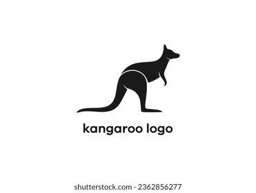 einfaches, modernes, abstraktes Känguro-Logo
