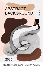 Simple and modern abstract line background template. Abstract line wave. Summer, abstract and modern background template.