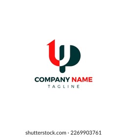 Einfache moderne, abstrakte UP Logo-Design Idee