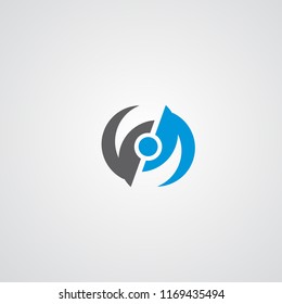 a simple modern abstract logo with many functions