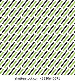 simple modern abstract seamlees black and green colour half digonal line pattern on white background
