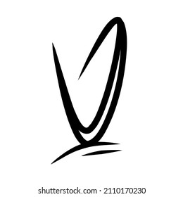 diseño de logotipo v abstracto simple y moderno