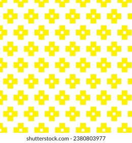 simple modern abstract vector wavy yellow color floral flower square pattern art work, perfect for background, wallpaper